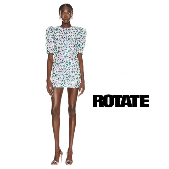 rotate sequin mini dress Sequin Mini Dress White